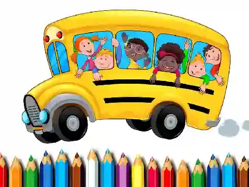 Igra School Bus Coloring Book online