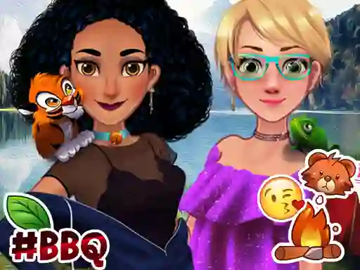 Igra Jasmine & Rapunzel on Camping online