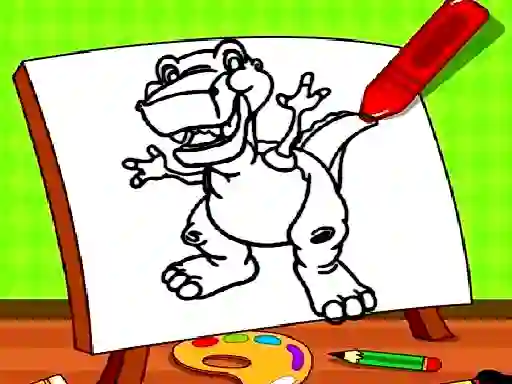 Igra Easy Kids Coloring Dinosaur online