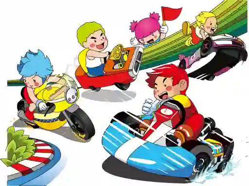 Igra Cartoon Kart Puzzle online