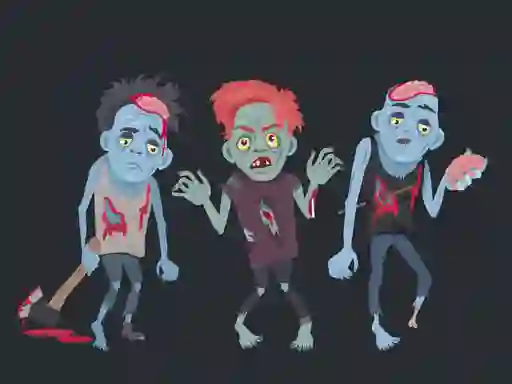 Igra Zombies and Skeletons Coloring online