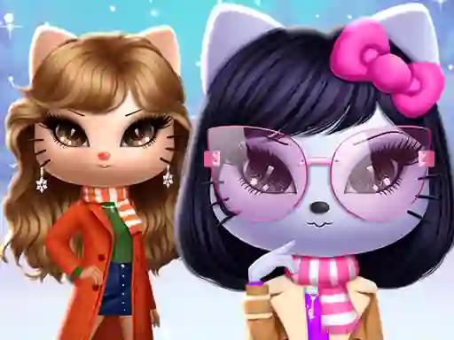 Igra Kitty Squad Winter Dress Up online