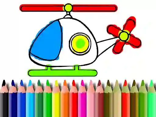 Igra Back To School Helicopter Coloring online
