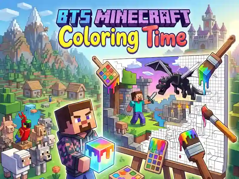 Igra BTS Minecraft Coloring Time online