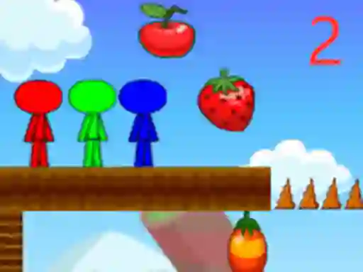 Igra Stickman Bros In Fruit Island 2 online