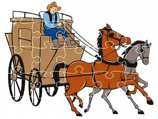Igra Wagons Jigsaw online