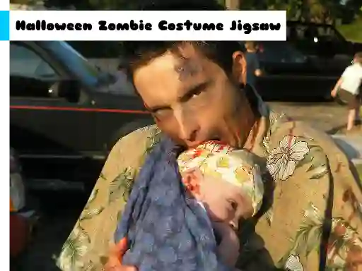 Igra Halloween Zombie Costume Jigsaw online