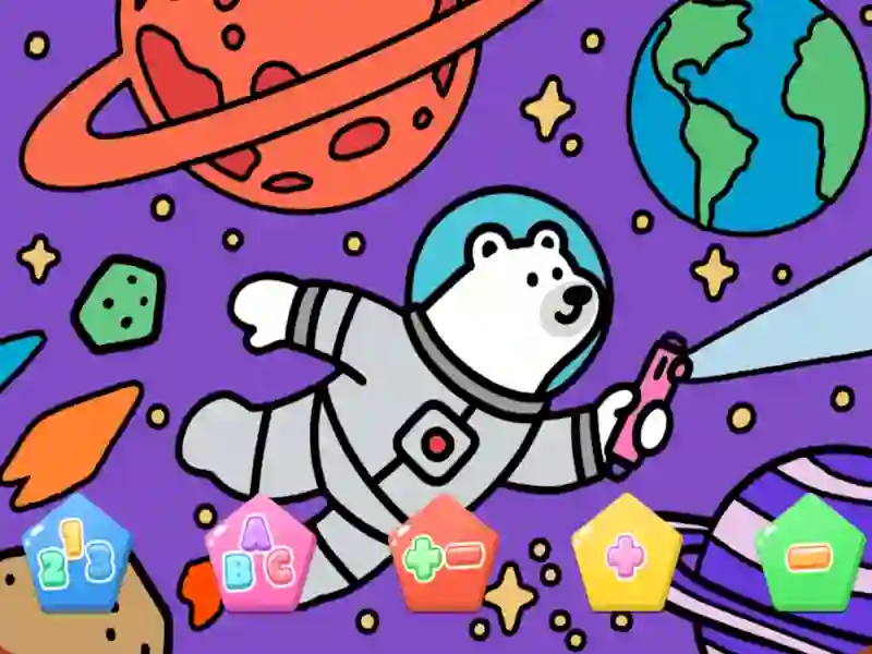 Igra Color By Code Space Bear online