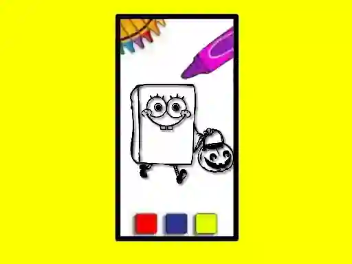 Igra SpobgeBob Halloween Coloring Book online