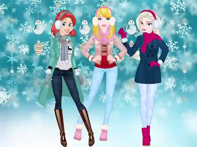 Igra Princesses Winter Spree online