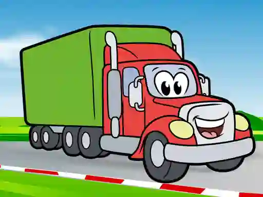 Igra Happy Trucks Coloring online