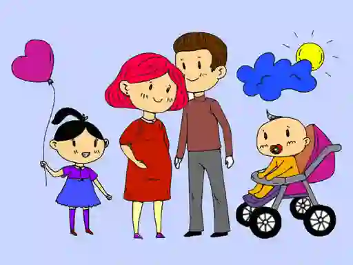 Igra Happy Family Coloring Book online