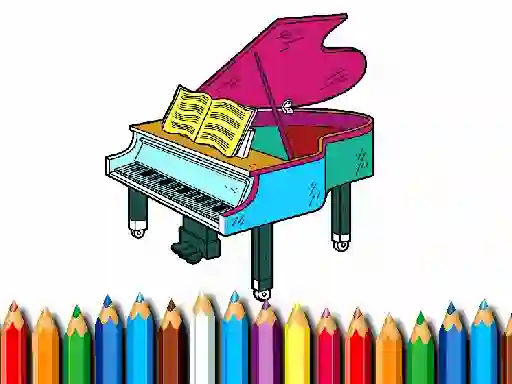 Igra Back To School: Piano Coloring Book online