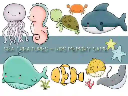 Igra Kids Memory Sea Creatures online