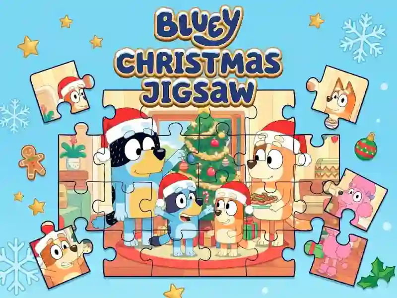 Igra Bluey Christmas Jigsaw online