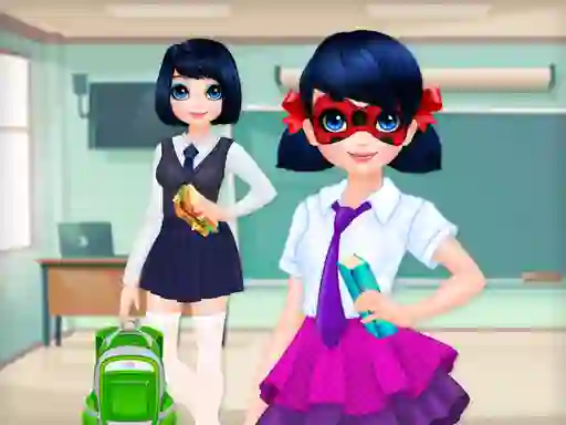 Igra Dotted Girl Back to School online