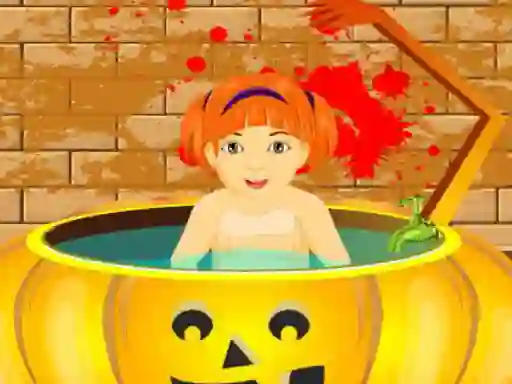 Igra Little Baby Halloween Bathing online