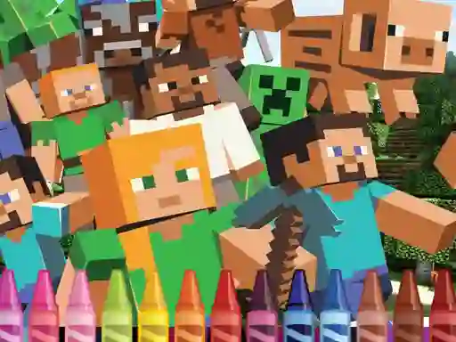 Igra 4GameGround Minecraft Coloring online