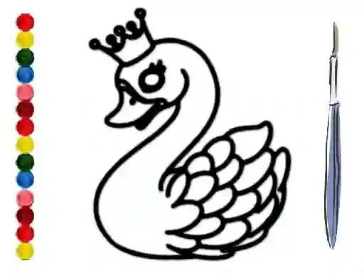 Igra Back To School: Swan Coloring Book online