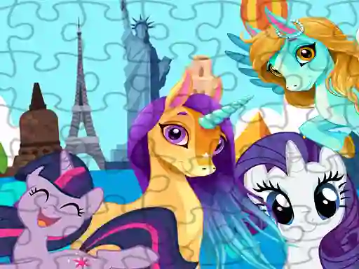 Igra Unicorns Travel The World Puzzle online