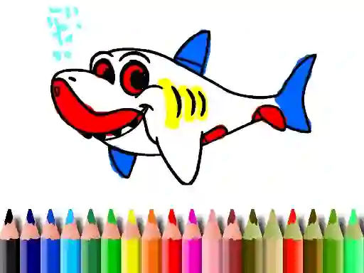 Igra Back To School: Shark Coloring Book online