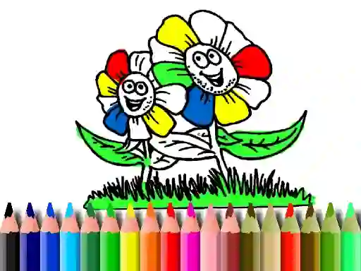 Igra Back to School: Flowers Coloring online
