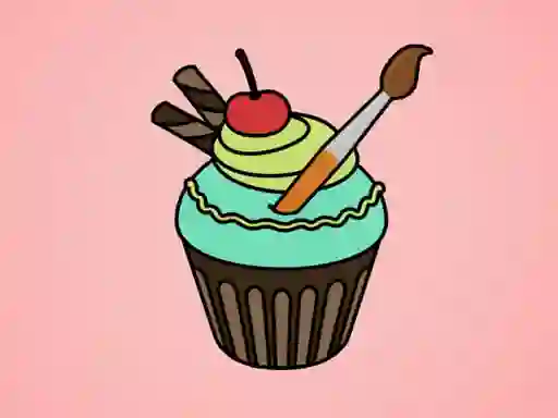 Igra Yummy Cupcake Coloring online
