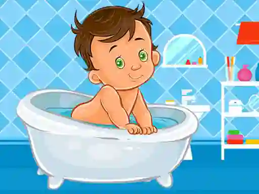 Igra Baby Bath Jigsaw online