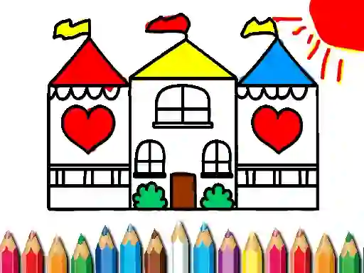 Igra Back To School Coloring Book DOLL HOUS online