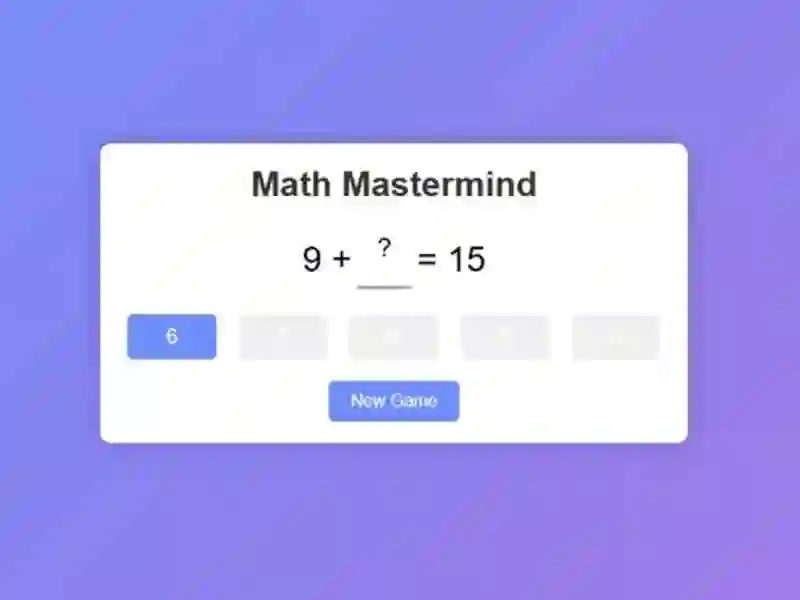 Igra Math Mastermind online