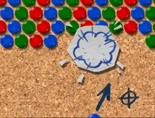 Igra Pinboard Bubble Shooter online