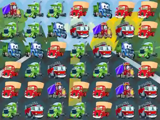 Igra Cartoon Trucks Match 3 online