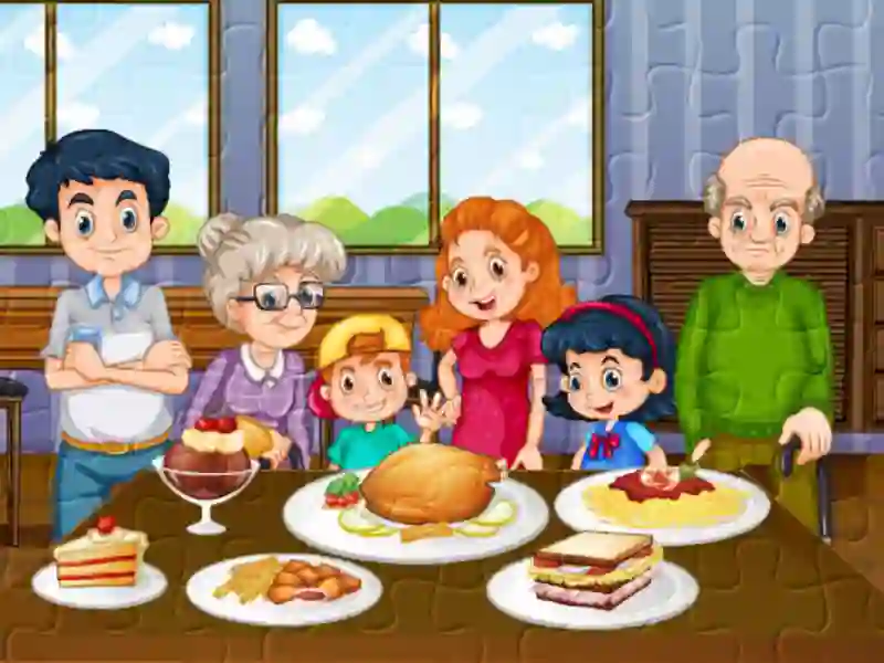Igra Family Dinner Jigsaw online