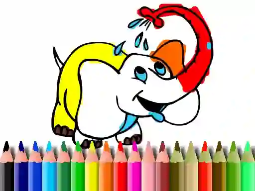 Igra Back To School: Elephant coloring online