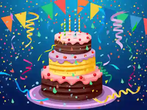 Igra Birthday cake puzzle online