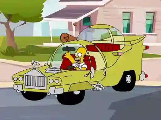 Igra The Simpsons Car Jigsaw online
