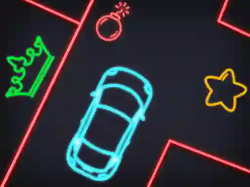 Igra Neon Car Puzzle online