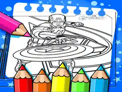 Igra Captain America Coloring Book online
