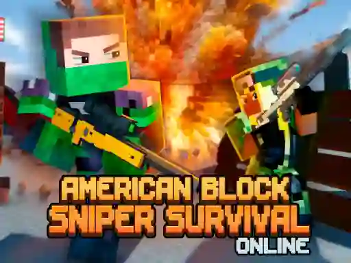Igra American Block Sniper Survival Online online