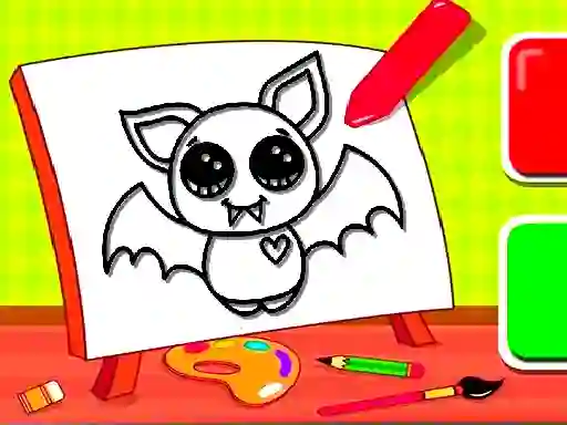 Igra Easy Kids Coloring Bat online