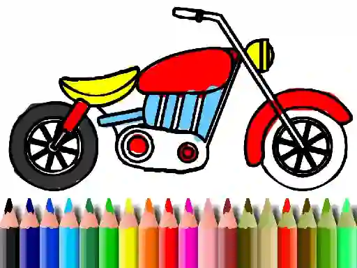 Igra Back To School: Motorbike Coloring online