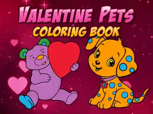 Igra Valentine Pets Coloring Book online