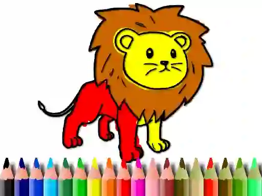 Igra Back To School: Lion Coloring Book online