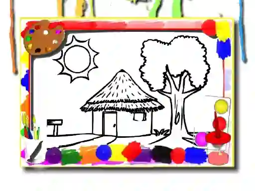 Igra Back To School: House Coloring Book online