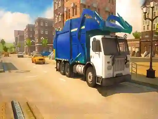 Igra Road Garbage Dump Truck Driver online