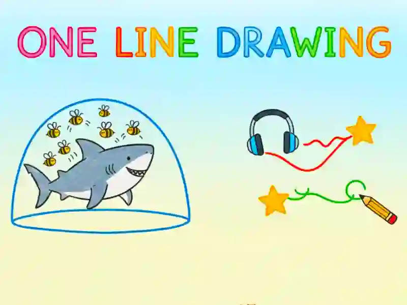 Igra One Line Drawing online