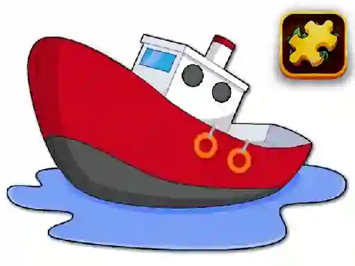 Igra Cartoon Ship Puzzle online