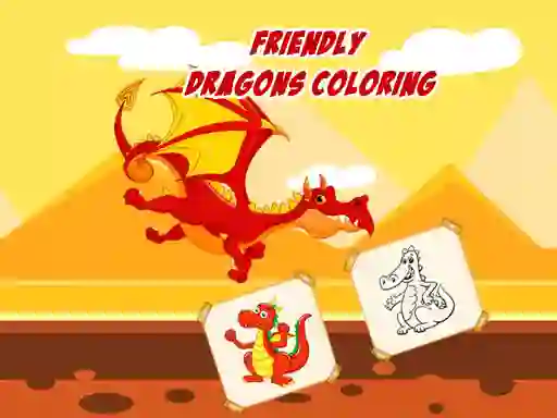 Igra Friendly Dragons Coloring online