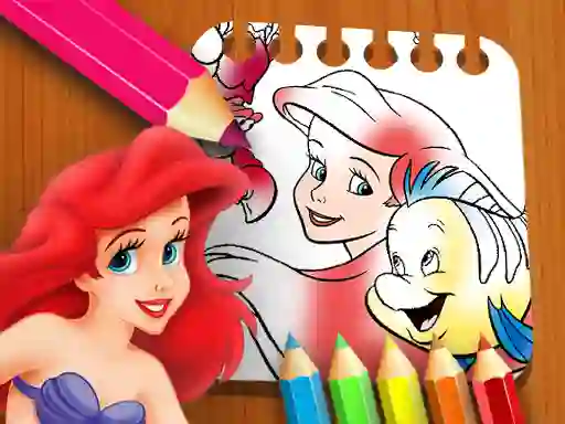 Igra The Little Mermaid Coloring Book online