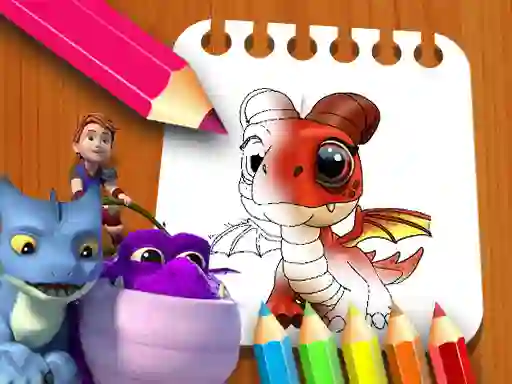 Igra Dragon Rescue Riders Coloring Book online